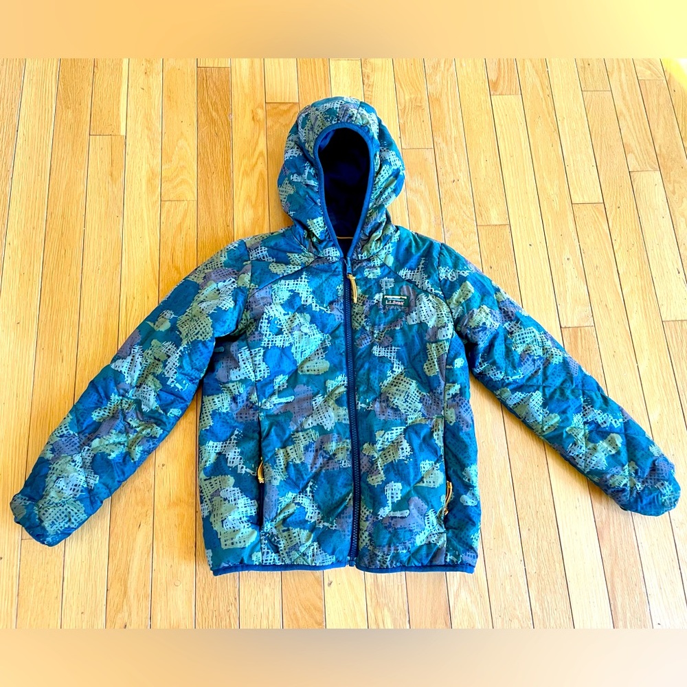 LL Bean Mountain Bound Reversible Jacket kids size 8